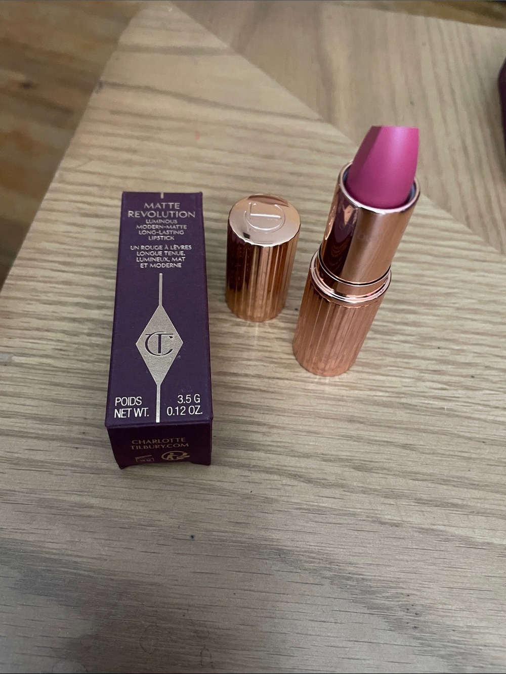 Charlotte Tilbury Matte Revolution Lipstick — Bright Rose Pink